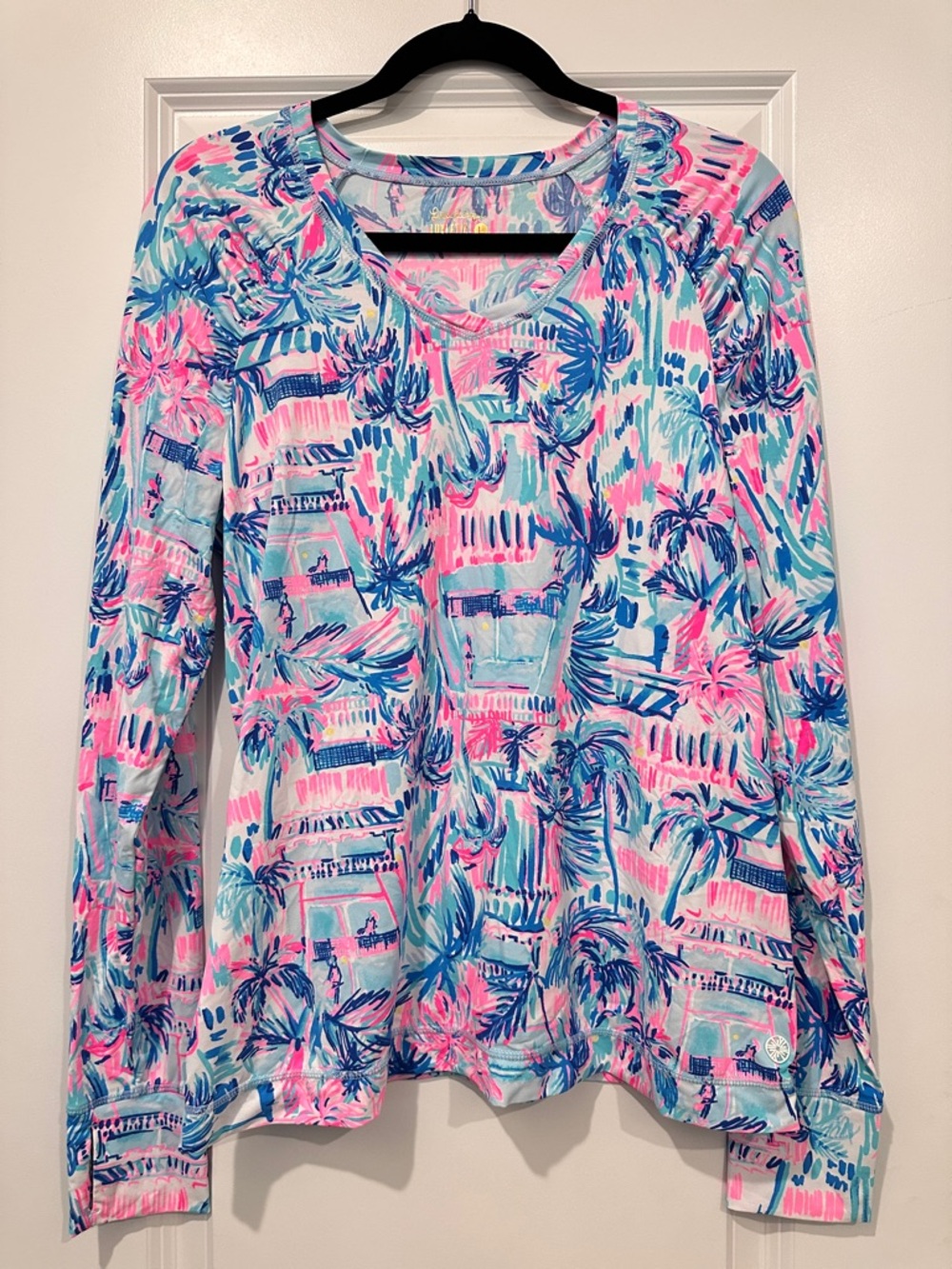 Lilly Pulitzer Ravello Blue Perfect Match Luxletic Top